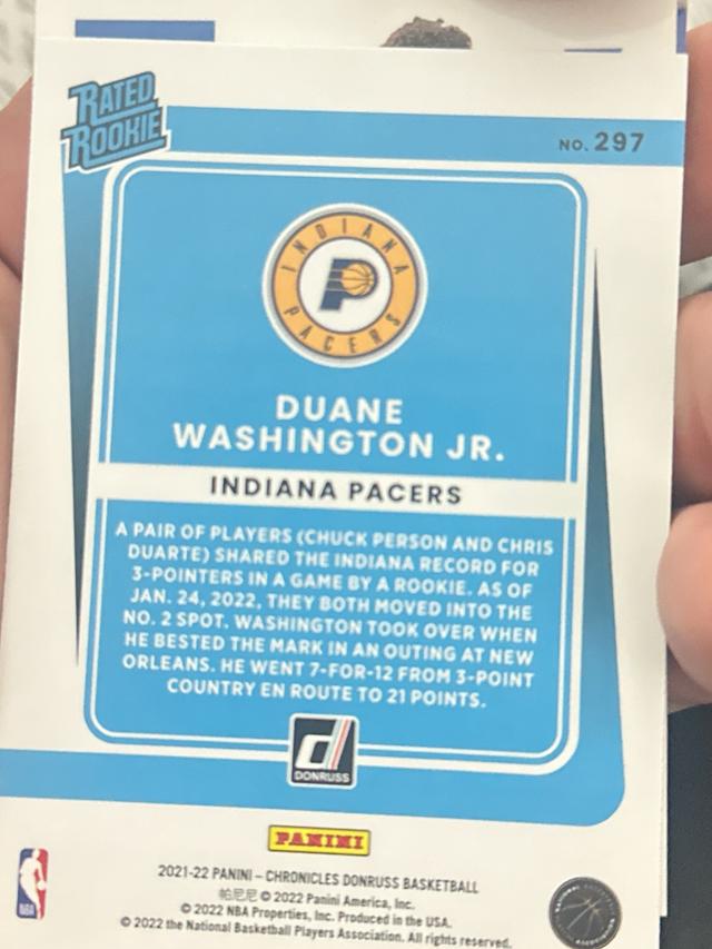 2022 Panini Chronicles Draft Picks TyTy Washington Jr. #21