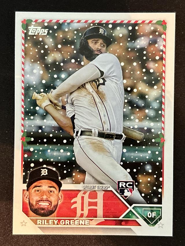 2023 Topps Holiday Riley Greene BASE CARDS #H70