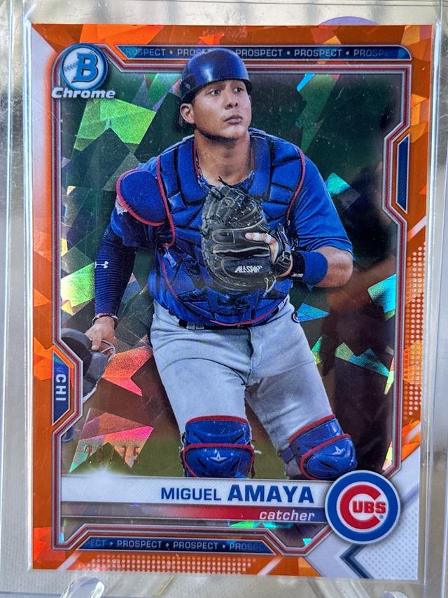 2021 Bowman Sapphire Miguel Amaya Orange /75 #BCP-148