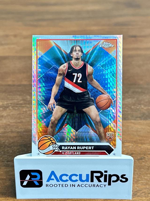 2023-24 Topps Chrome Basketball Rayan Rupert ﻿Base Set Prism Refractors #155