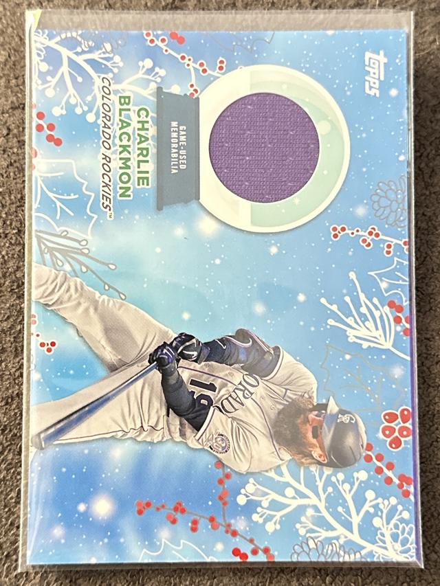 2023 Topps Holiday Charlie Blackmon RELIC CARDS #RC-CB