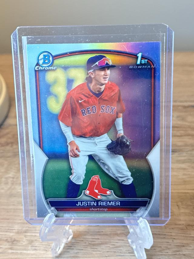 2023 Bowman Draft Justin Riemer Bowman Chrome Refractor Parallel #BDC-182