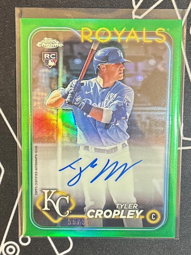 2024 Topps Chrome Tyler Cropley Green Refractor /99 #RA-TC Royals Rookie RC