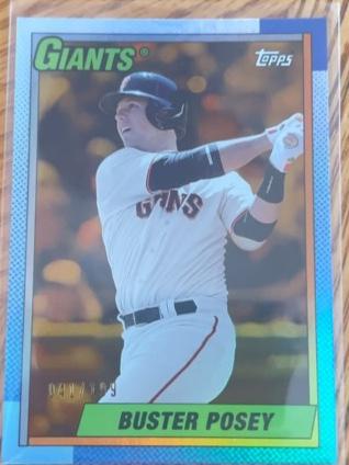 2013 Topps Archives Buster Posey Base Set Archives Gold /199 #180