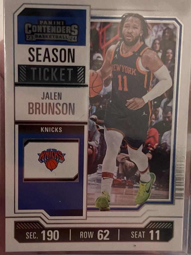 2023-24 Panini Contenders Jalen Brunson ﻿Base Season Ticket Retail #59