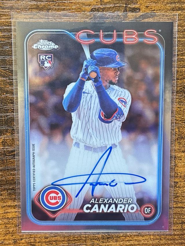 2024 Topps Chrome Alexander Canario Rookie RC Auto #RA-AC Chicago Cubs