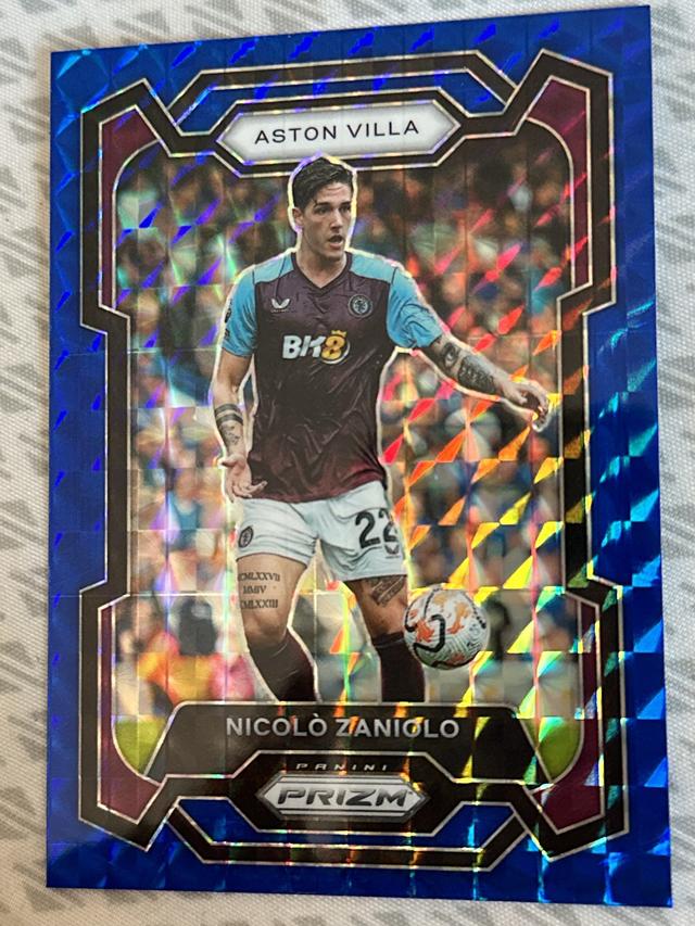 2023-24 Panini Prizm Premier League Nicolo Zaniolo Blue Mosaic Prizms #115