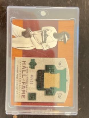 2005 Upper Deck Hall of Fame Satchel Paige ﻿Materials Green /10 #HFM-SP1