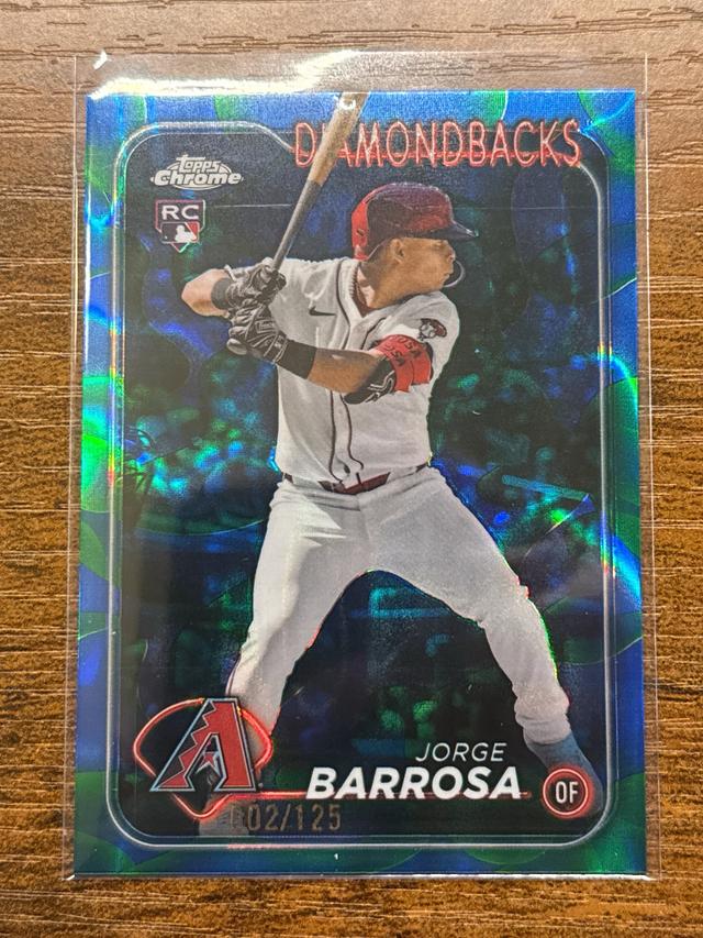 2024 Topps Chrome Update Jorge Barrosa Blue/Green Lava Lamp Refractors /125