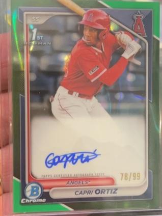 2024 Bowman Capri Ortiz CHROME PROSPECT AUTOGRAPHS I /99 #CPA-CO