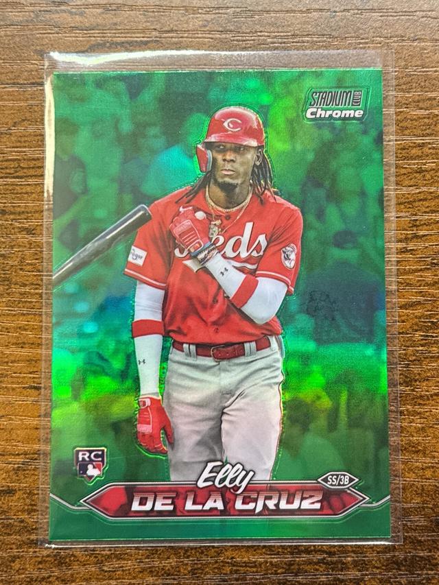 2024 Topps Stadium Club Elly De La Cruz Chrome Green Refractors #48