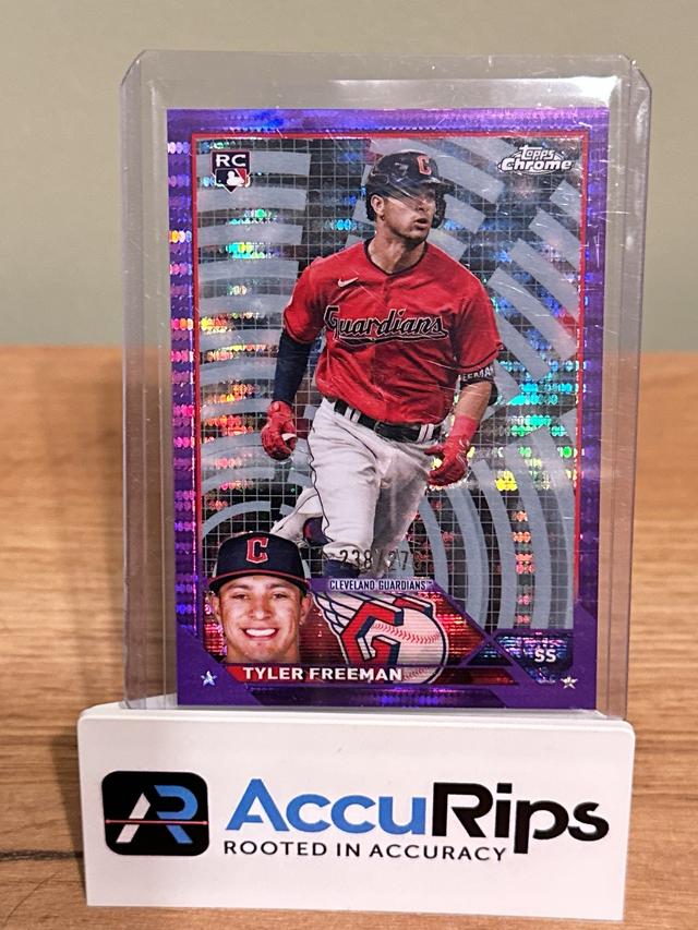 2023 Topps Chrome Tyler Freeman BASE CARDS I Purple Sonar Refractor /275