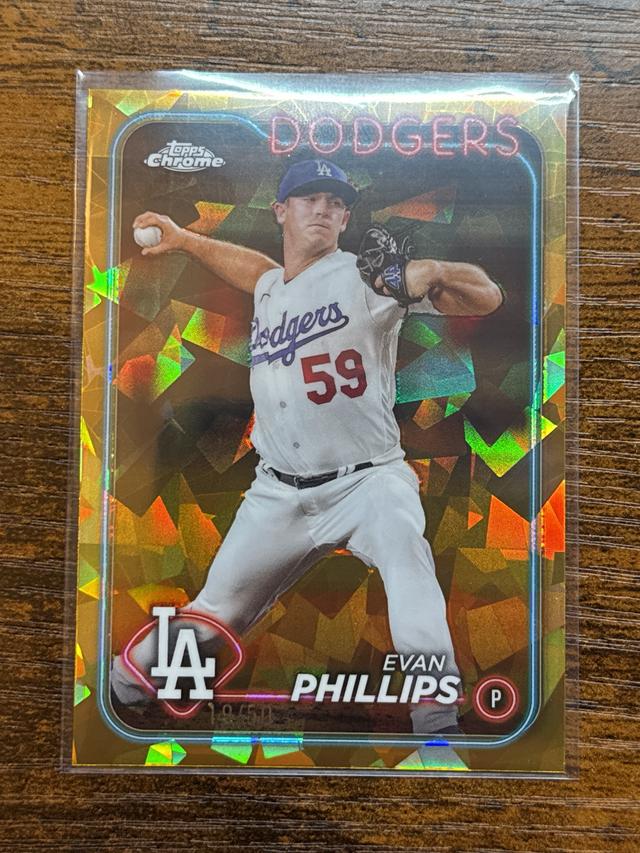 2024 Topps Chrome Sapphire Evan Phillips Gold /50 #569