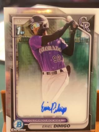 2024 Bowman Chrome Eriel Dihigo Prospect Autographs #CPA-ED