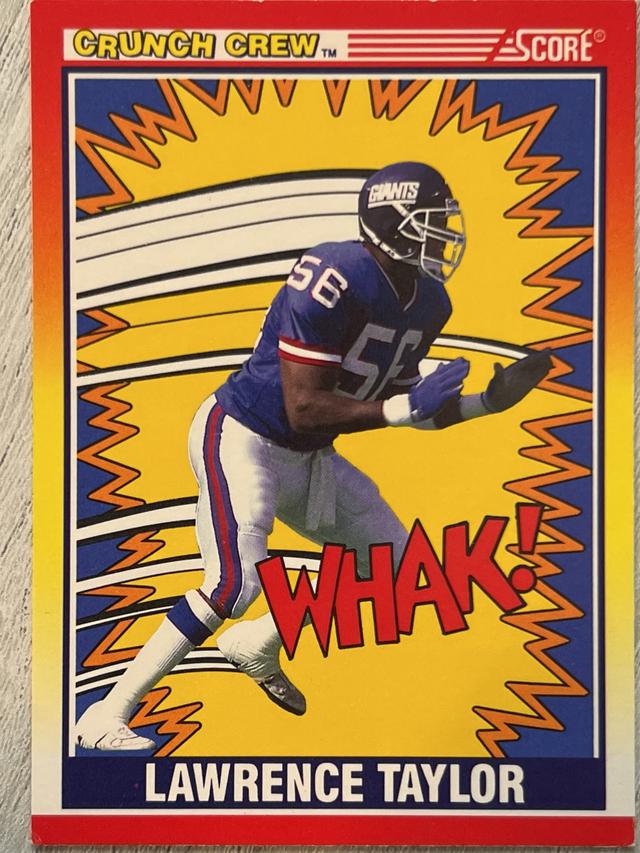 1990 Score Football Lawrence Taylor Crunch Crew #552