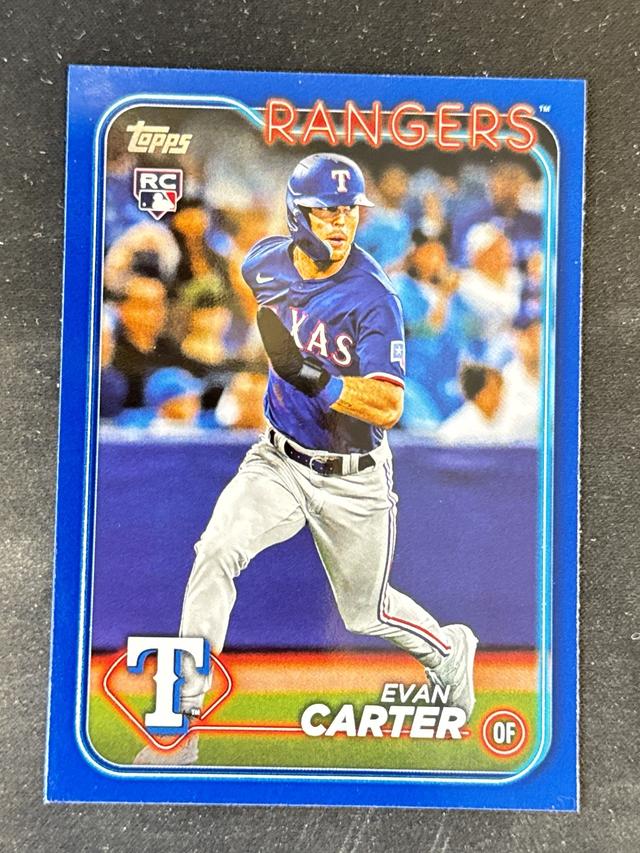 2024 Topps Series 1 Evan Carter BASE CARD SET Royal Blue #280