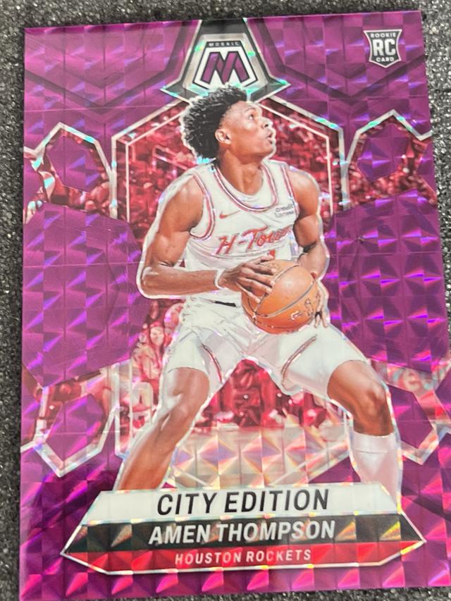 2023-24 Panini Mosaic Amen Thompson City Edition Purple /99 #281