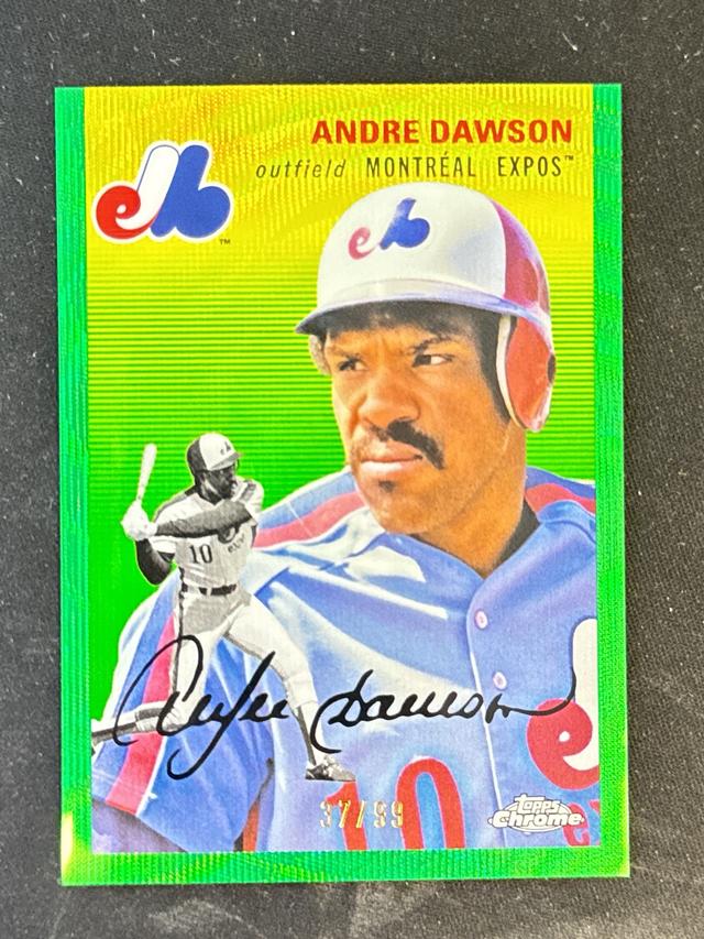 2023 Topps Chrome Platinum '54 Andre Dawson Base Green Wave Refractors /99 #496