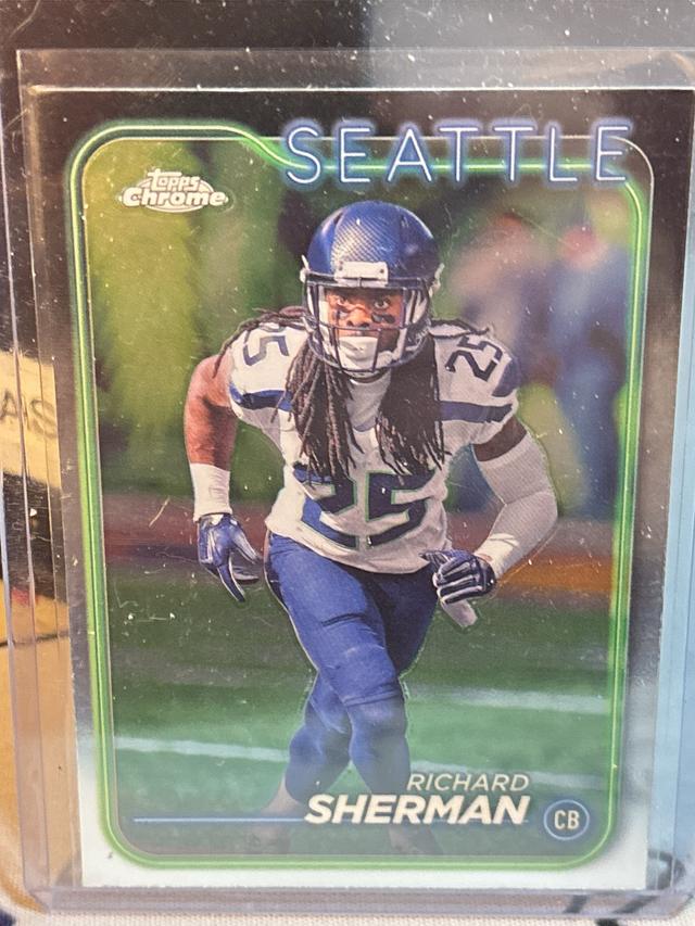 2024 Topps Chrome Football Richard Sherman ﻿Base Set #182