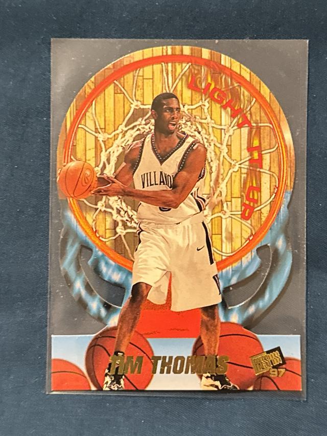 1997 Press Pass Double Threat Tim Thomas ﻿Light It Up #LU7