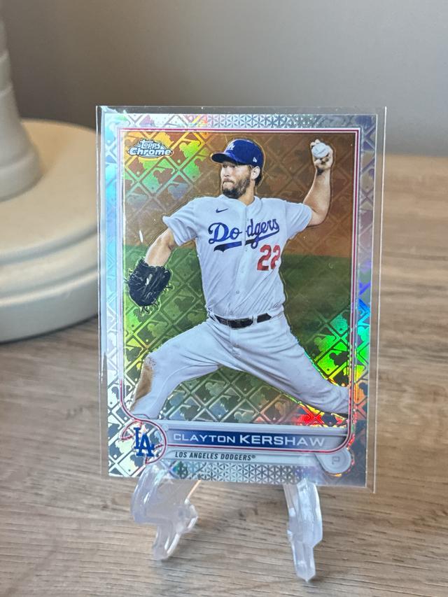 2022 Topps Chrome Logofractor Clayton Kershaw Base Set #23