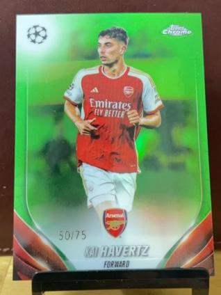 2023-24 Topps Chrome UEFA Kai Havertz Base Set Green Refractors /75 #20