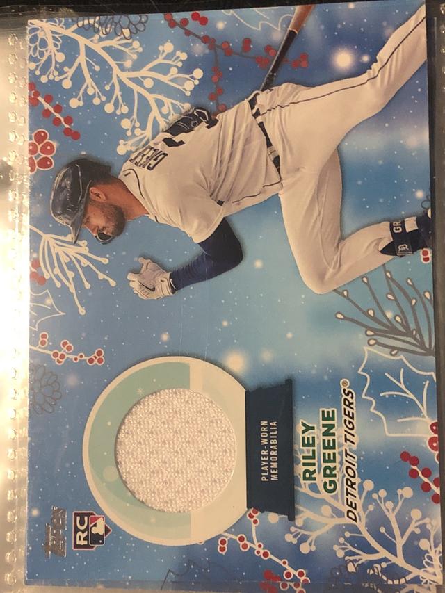 2023 Topps Holiday Riley Greene RELIC CARDS #RC-RG