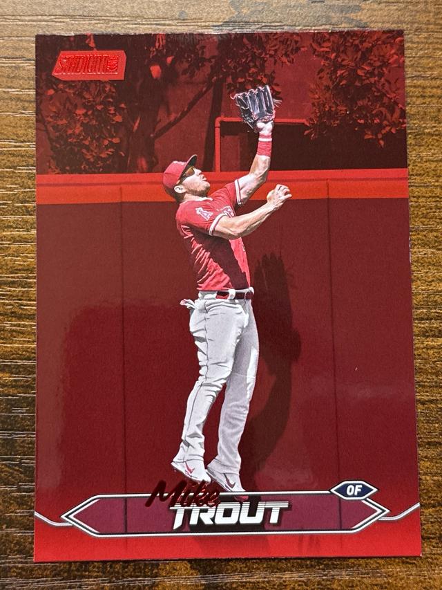 2024 Topps Stadium Club Mike Trout ﻿Angels Red Foil #1