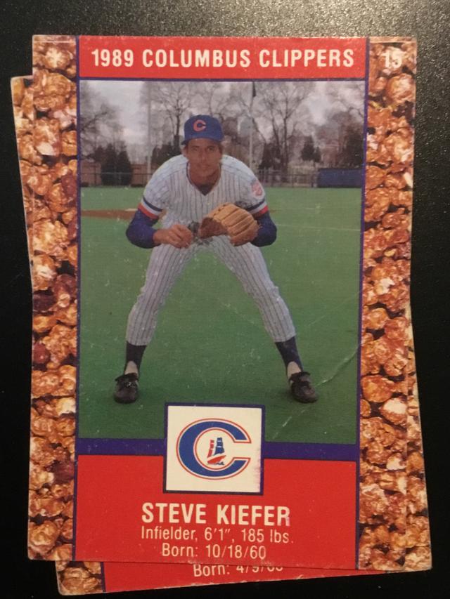 1989 Columbus Clippers Cracker Jack Steve Kiefer ﻿Set #15