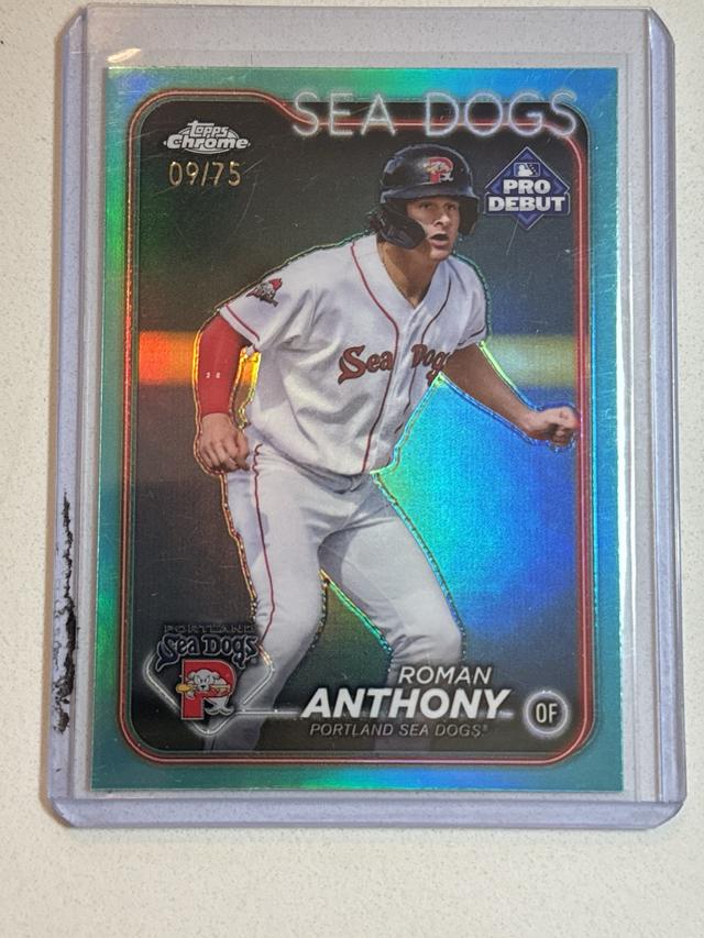 2024 Topps Pro Debut Roman Anthony Chrome Aqua Refractors /75 #PDC-39