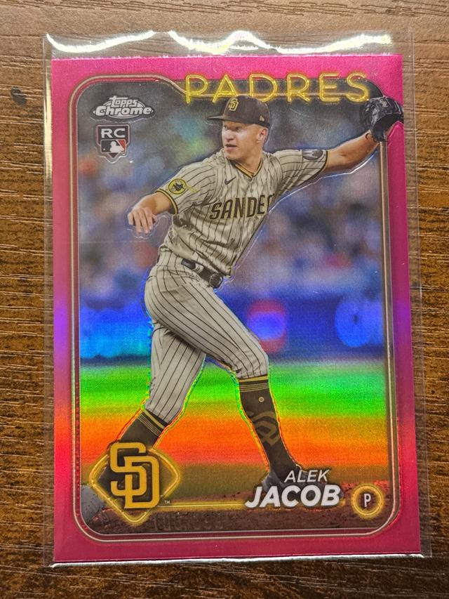 2024 Topps Chrome Update Alek Jacob ﻿Base Set Magenta Refractors /399 #USC129