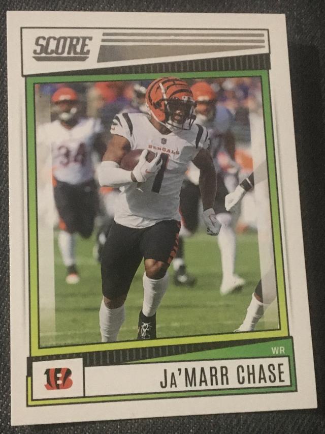 2022 Score Football Ja'Marr Chase Base Set #191