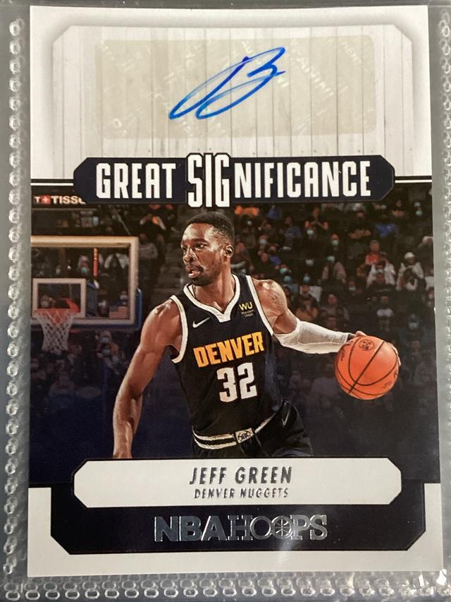 2022-23 Panini NBA Hoops Jeff Green Great SIGnificance Set #GS-JFG