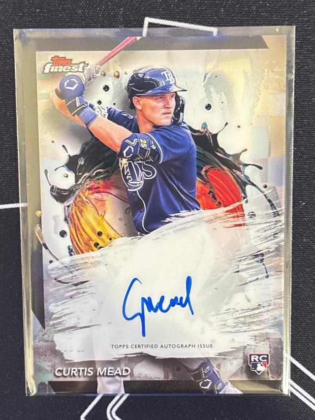 2024 Topps Finest Curtis Mead Auto #FA-CME Rays Rookie RC