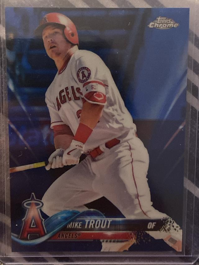 2018 Topps Chrome Mike Trout BASE CARDS /150 #100