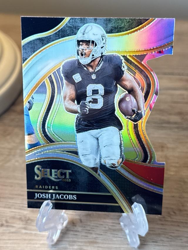 2023 Panini Select Josh Jacobs Club Level Silver Prizms Die #250