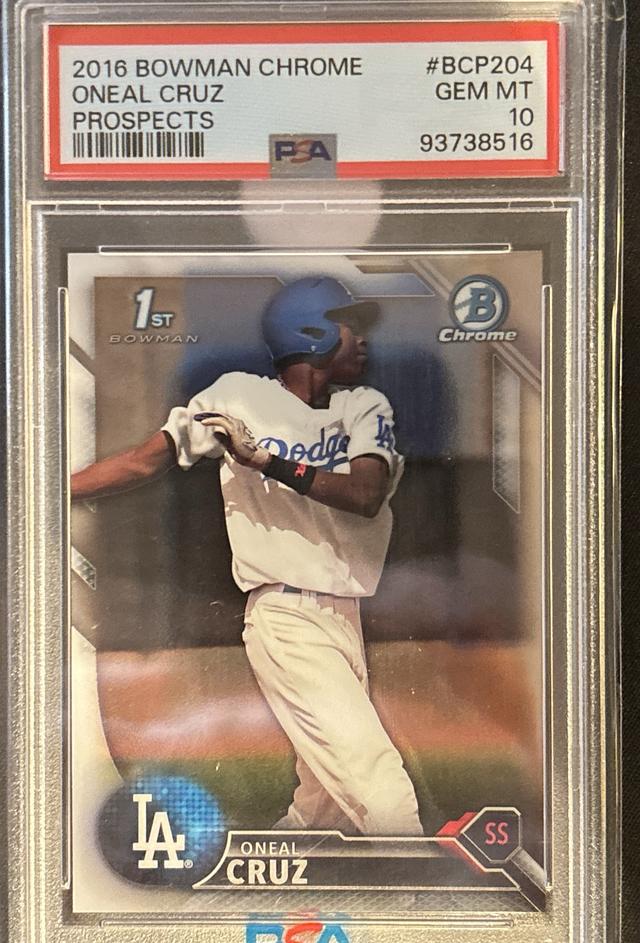 2016 Bowman Chrome Oneal Cruz PSA 10 Chrome Prospects Base Set #BCP204