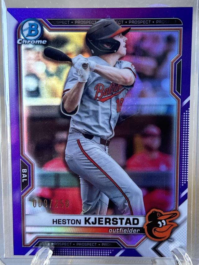 2021 Bowman Draft Heston Kjerstad Purple Refractors /250 #BDC-40