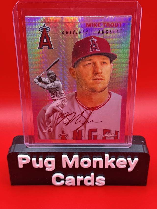 2023 Topps Chrome Platinum '54 Mike Trout BASE CARDS Prism Refractors #150