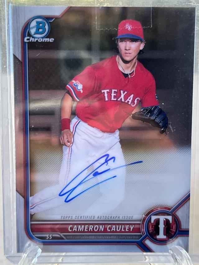 2022 Bowman Chrome Cameron Cauley BOWMAN CHROME PROSPECT AUTOGRAPHS I #CPA-CCY