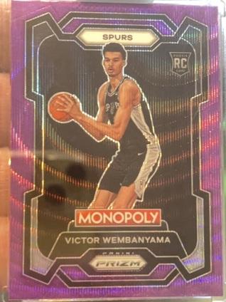 2023-24 Panini Prizm Monopoly Victor Wembanyama ﻿Base Set Purple #81