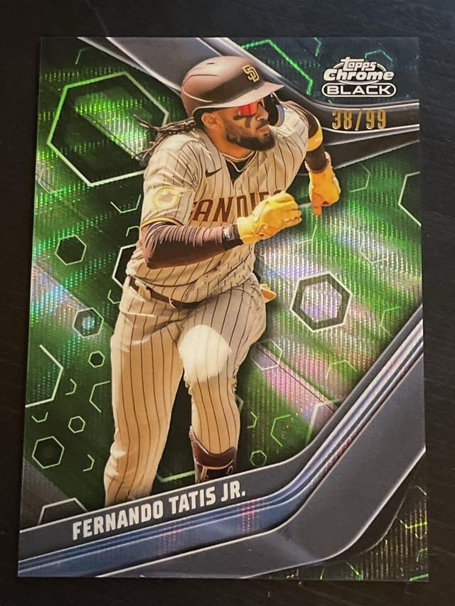 2023 Topps Chrome Black Fernando Tatis Jr. Green Wave Refractor /99 #94