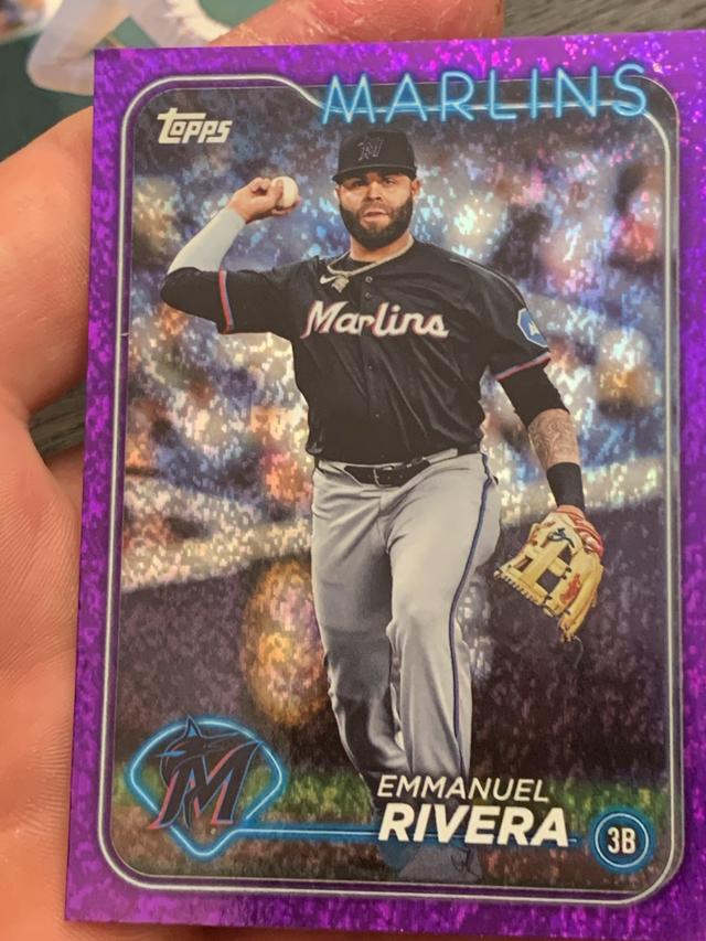 2024 Topps Update Series Emmanuel Rivera ﻿Base Set Purple Holo Foilboard #US70