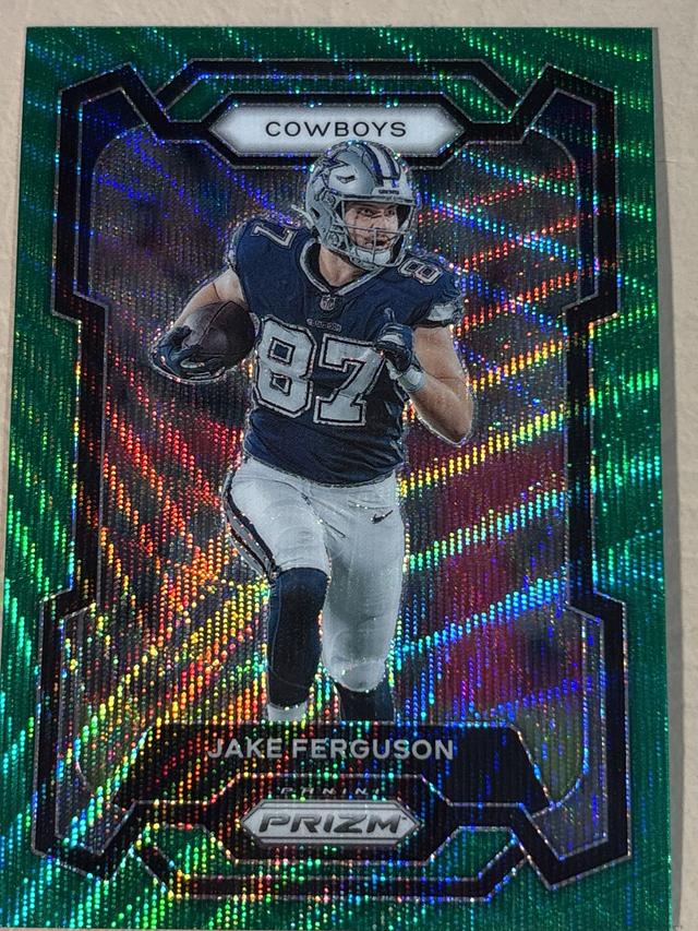 2023 Panini Prizm Football Jake Ferguson Base Set Green Wave #75