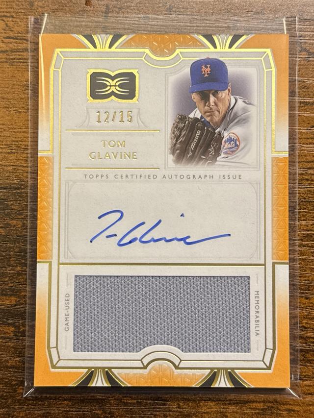 2024 Topps Definitive Tom Glavine Auto Game Used Patch #DARC-TG /15