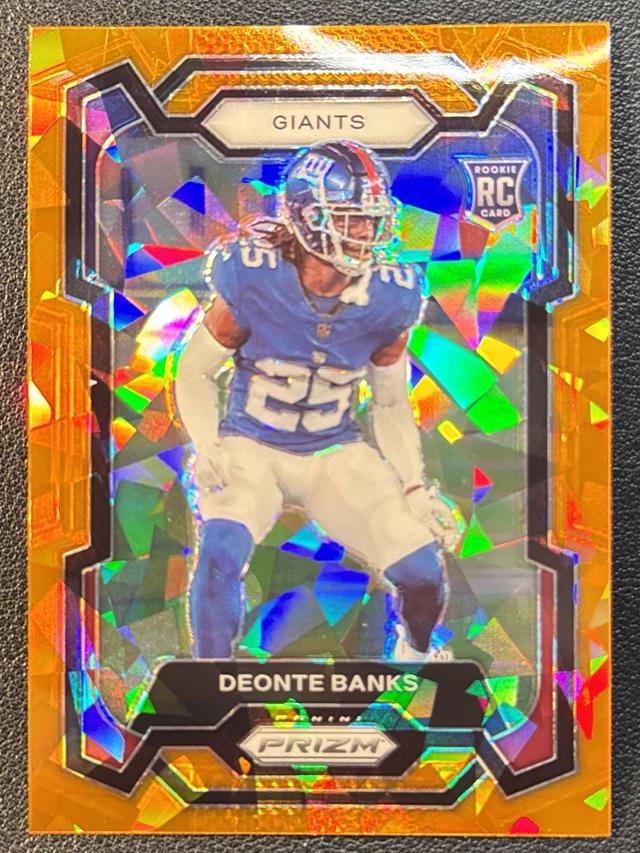 2023 Panini Prizm Football Deonte Banks Base Rookies Set Orange Ice Prizms