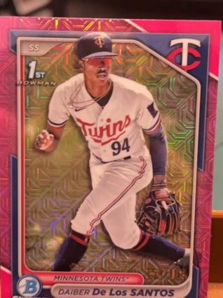 2024 Bowman Chrome Mega Box Daiber De Los Santos CHROME PROSPECT #BCP-185