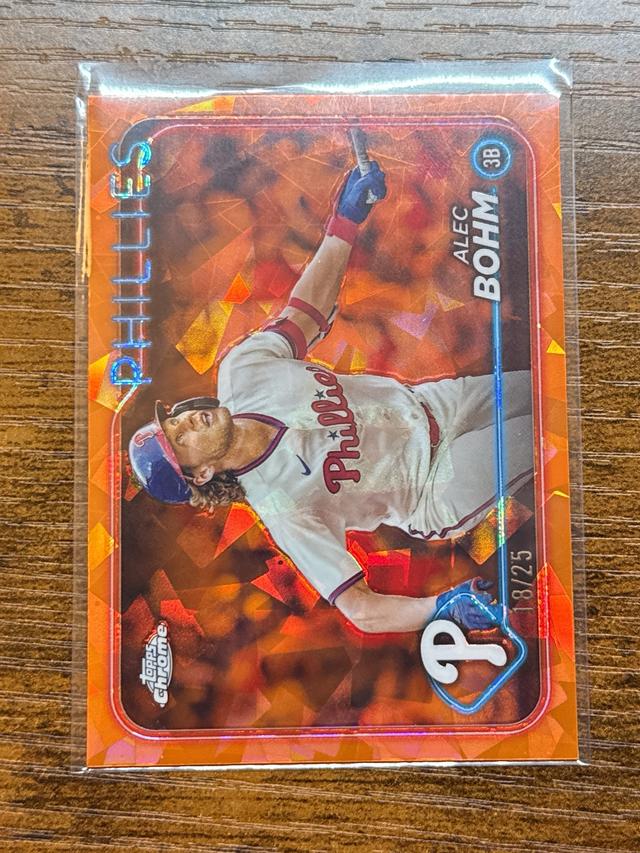 2024 Topps Chrome Sapphire Alec Bohm Orange /25 #266