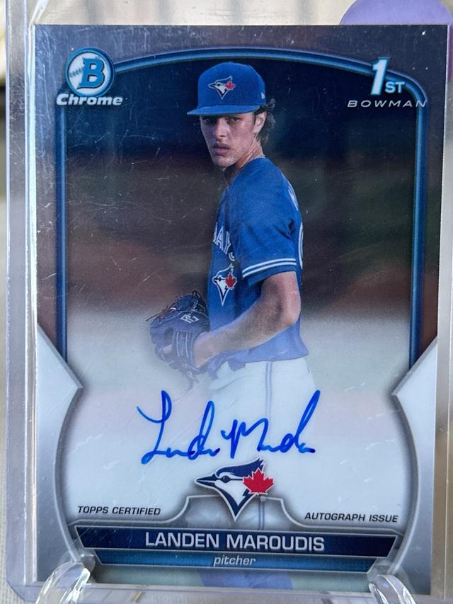 2023 Bowman Draft Landen Maroudis Chrome Prospect Autographs #CDA-LM