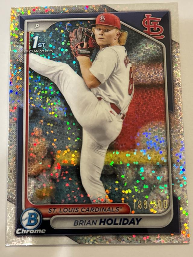 Brian Holiday 2024 Bowman Draft Chrome Sparkles Refractors #BDC-137